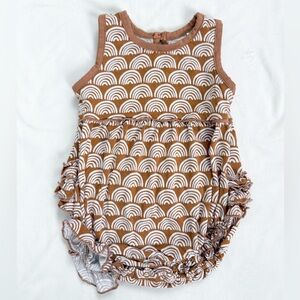 Little Sleepies Rust Rainbows Bubble Romper 6-12 months